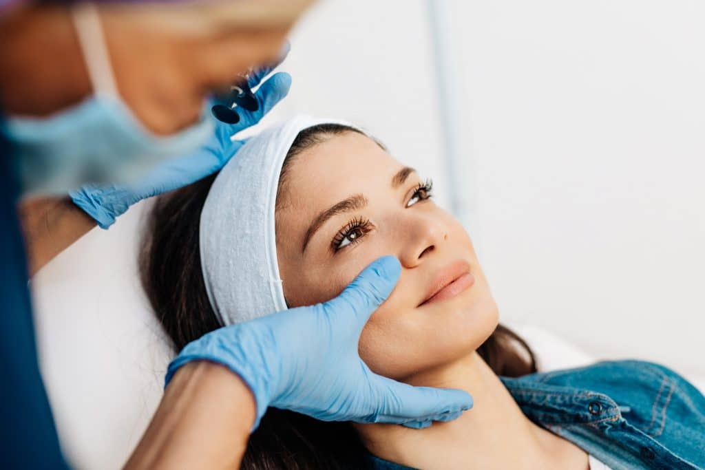 Facial muscle assessment before Botox injections in Richmond Hill